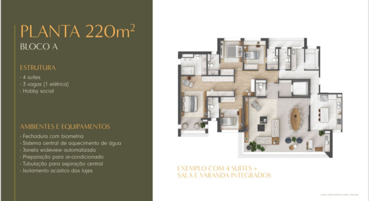 Apartamento, 4 quartos, 220 m² - Foto 2