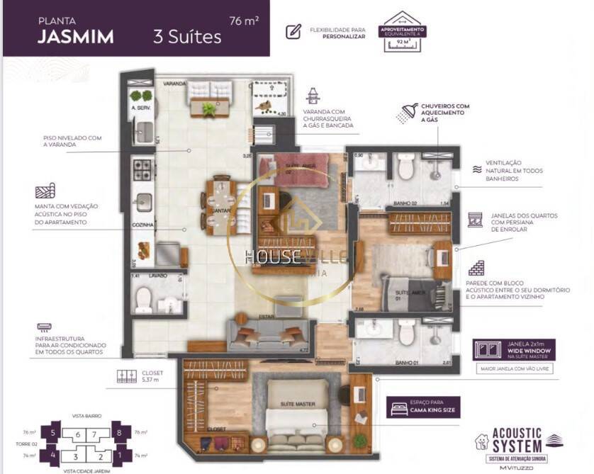 Apartamento à venda e aluguel com 2 quartos, 76m² - Foto 11