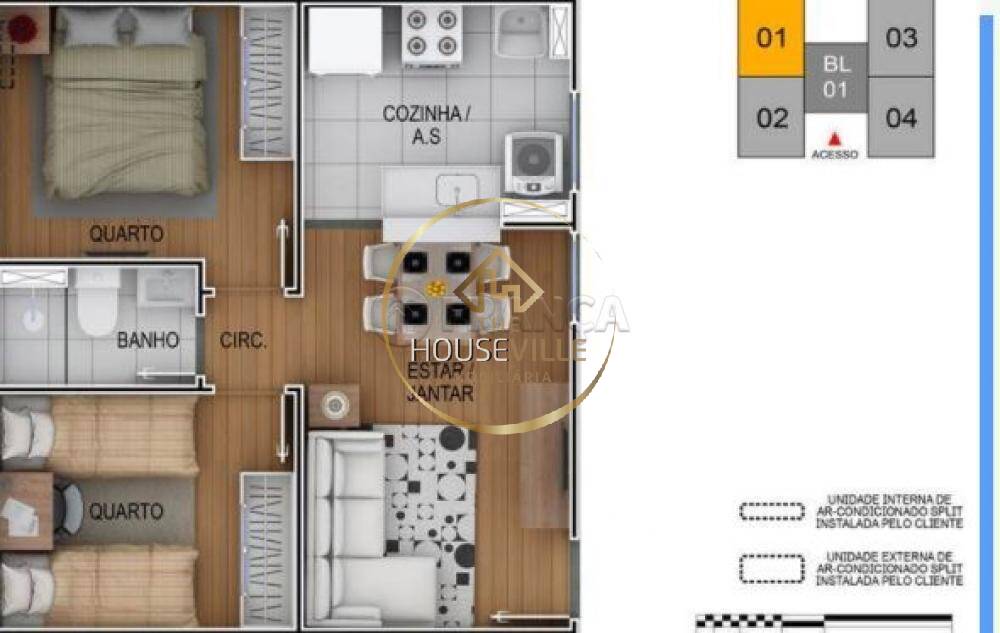 Apartamento, 2 quartos, 40 m² - Foto 4