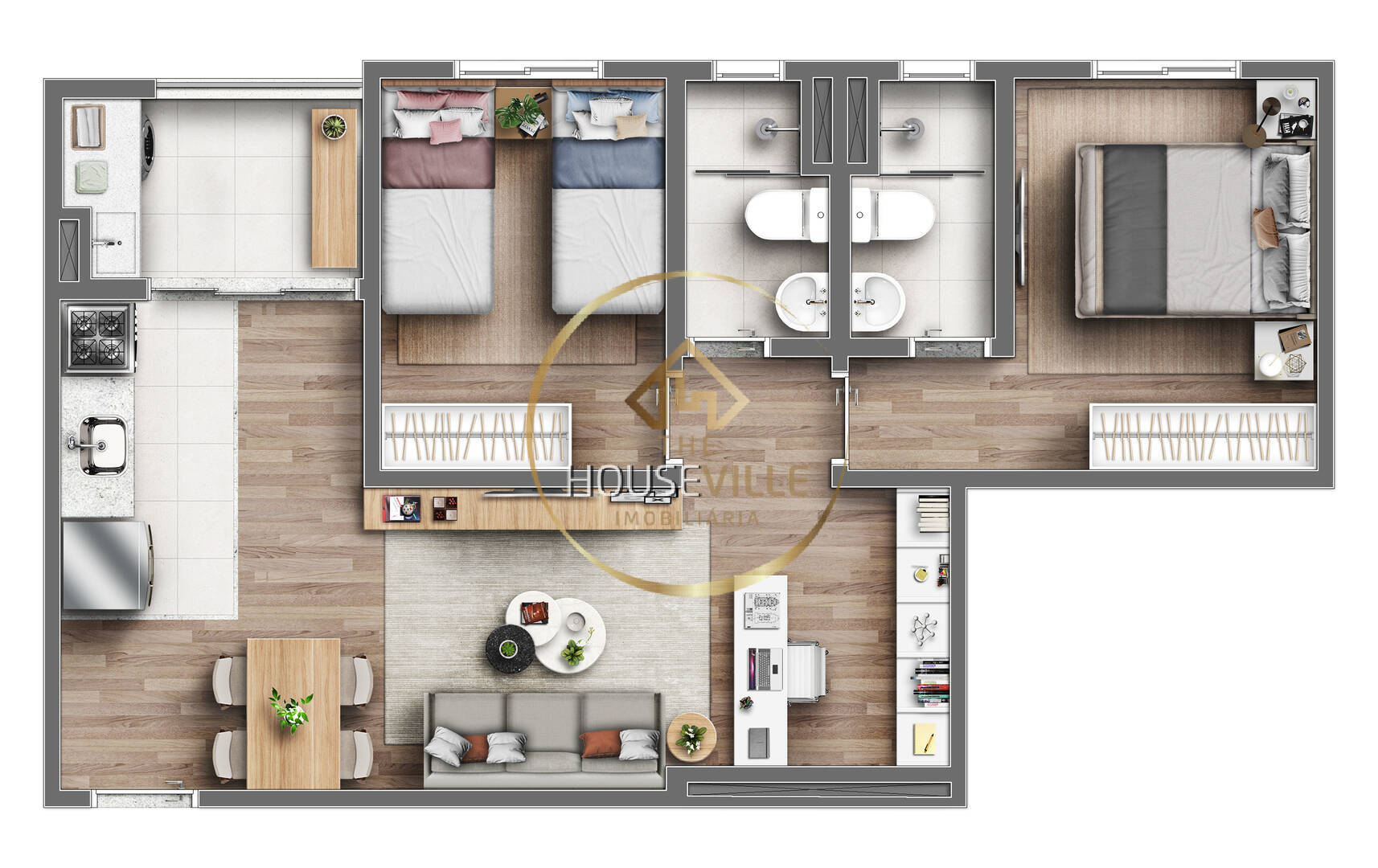 Apartamento, 2 quartos, 58 m² - Foto 3