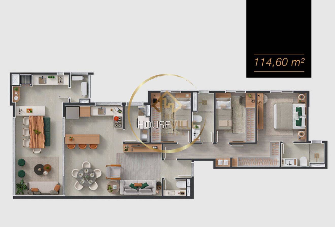 Apartamento, 3 quartos, 114 m² - Foto 2